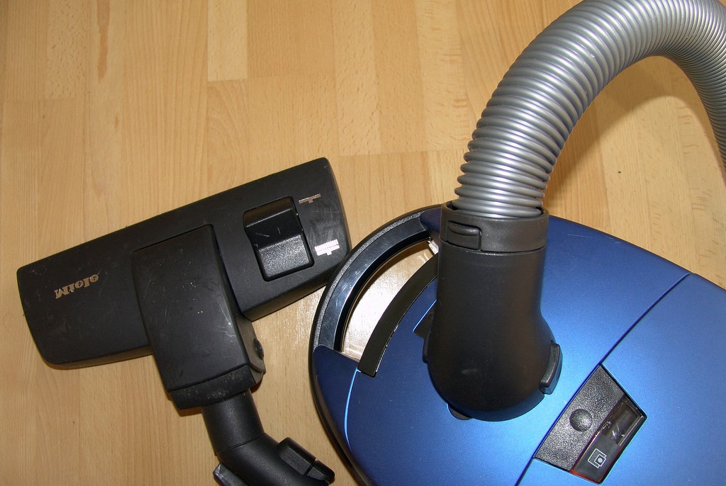 blue vacuum cleaner